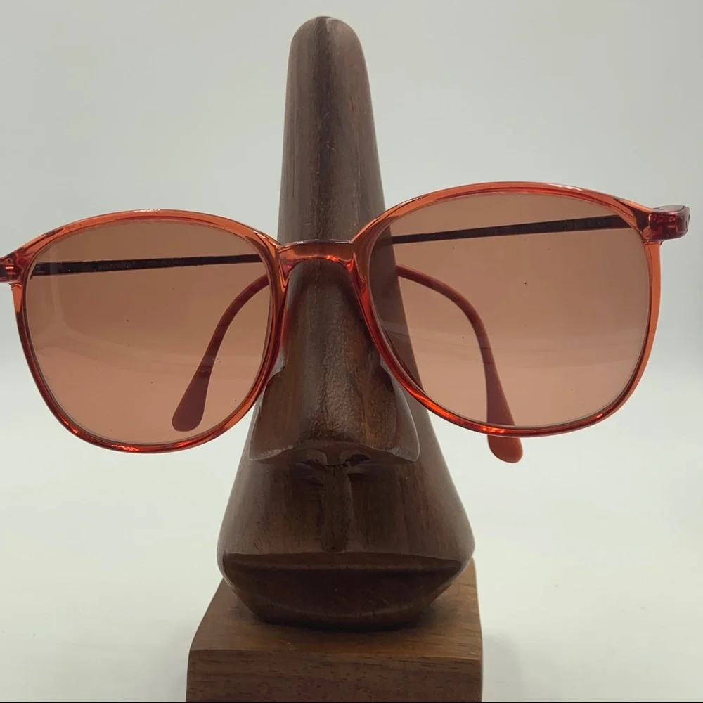 Vintage Morcolin Red Oval Sunglasses Frames